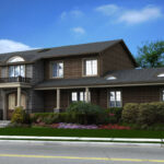 3D Rendering of Home and Landscape