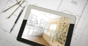 CAD Design on a Tablet and Blueprints