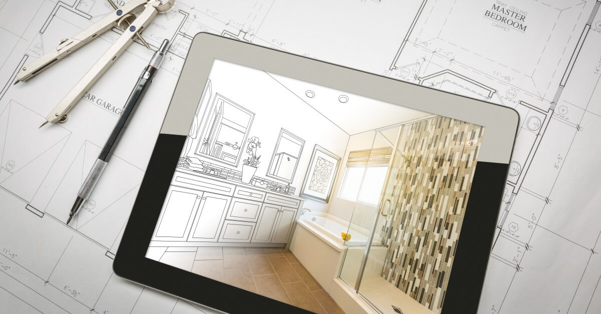 CAD Design on a Tablet and Blueprints