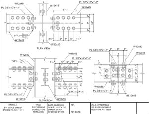Steel Shop Drawing Detail of Joints