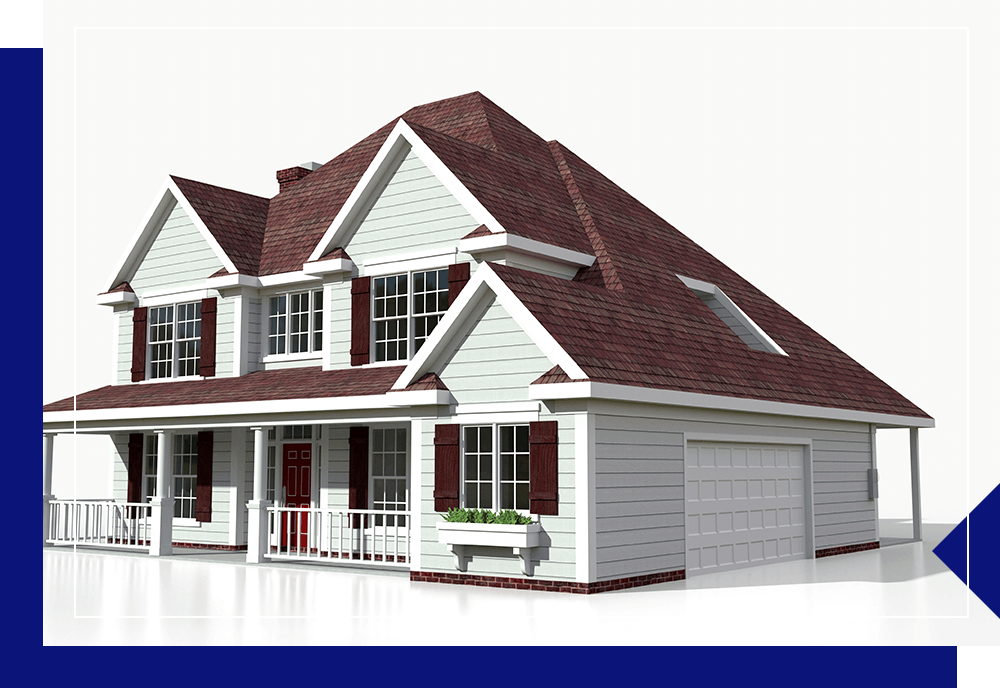 3D rendering of a home