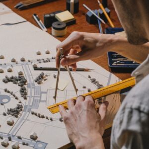 architect working on project layout